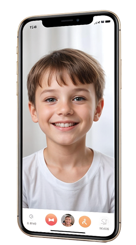 boy on video call